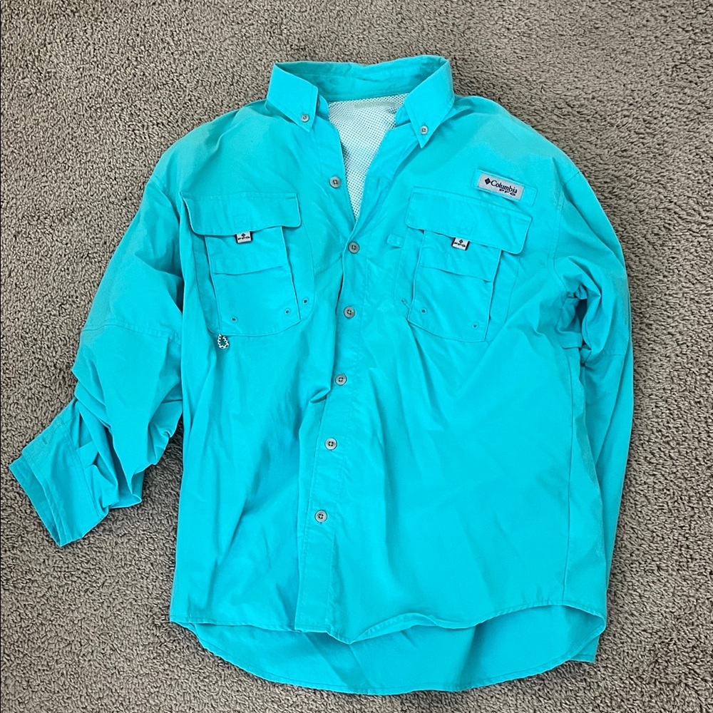 Columbia Men’s PFG Blue Fishing Shirt